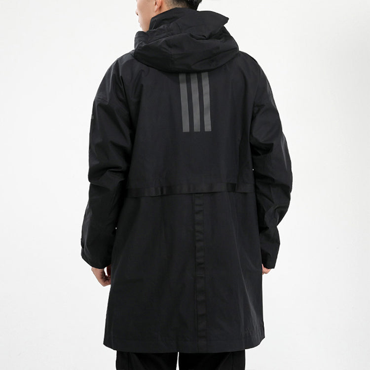 adidas Urban Parka R.R Hooded Sports Tatting Sports Coat Men Black FI0632