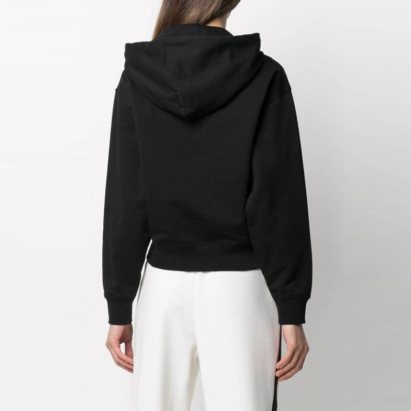 (WMNS) KENZO SS21 Small Tiger Head Embroidered Loose Version Hoodie Black FB52SW7774ML-99