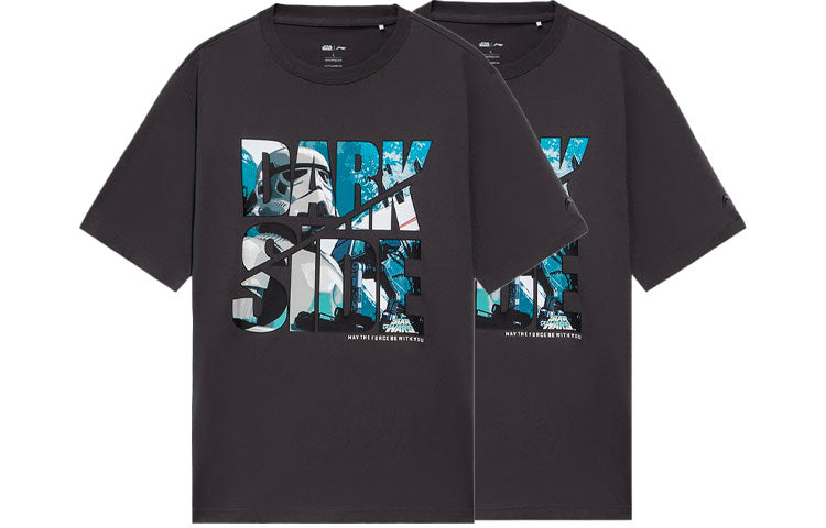 Li-Ning x Star War Crossover Sports Fashion Series Casual Sports Printing Pullover Short Sleeve 'Black' AHSS715-1
