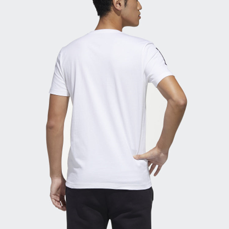 adidas neo M Gk Tee2 Short Sleeve Athleisure Casual Sports Tops White GK1484