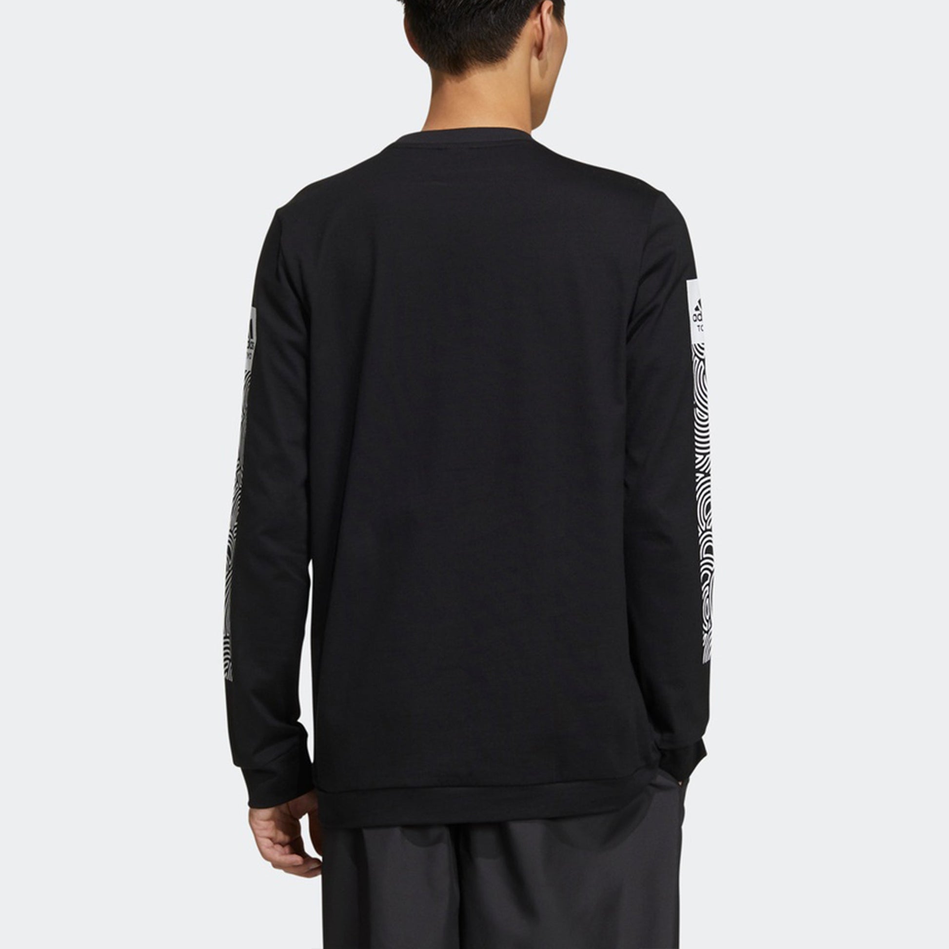 adidas x Takahashi Riko Crossover Ls Tee M Hiroko Geometry Printing Loose Sports Long Sleeves Black GD4976