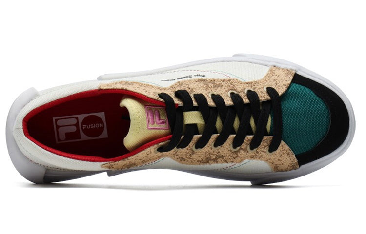 (WMNS) Fila Fusion Shoes 'Beige Teal White' T12W125110FSO