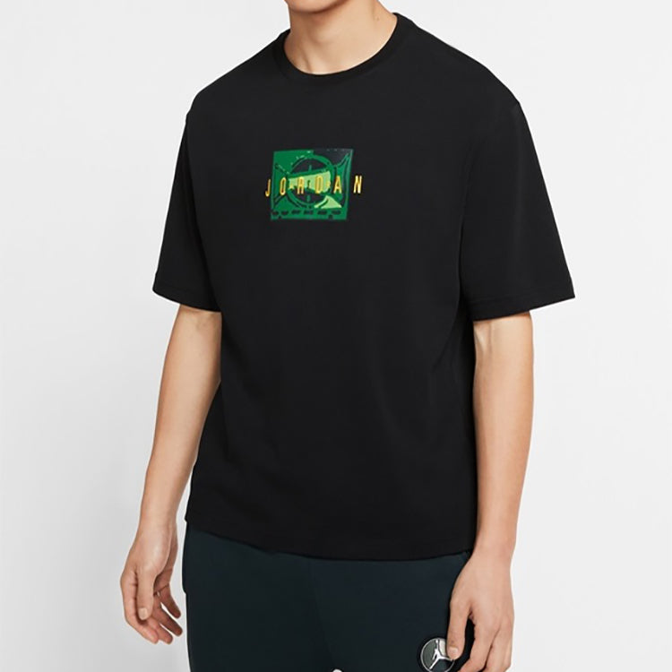 Air Jordan Sport DNA Logo Printing Short Sleeve Black CJ6222-010