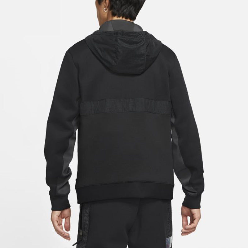 Air Jordan MENS Full-zipper Knit Hooded Jacket Black CV2329-010