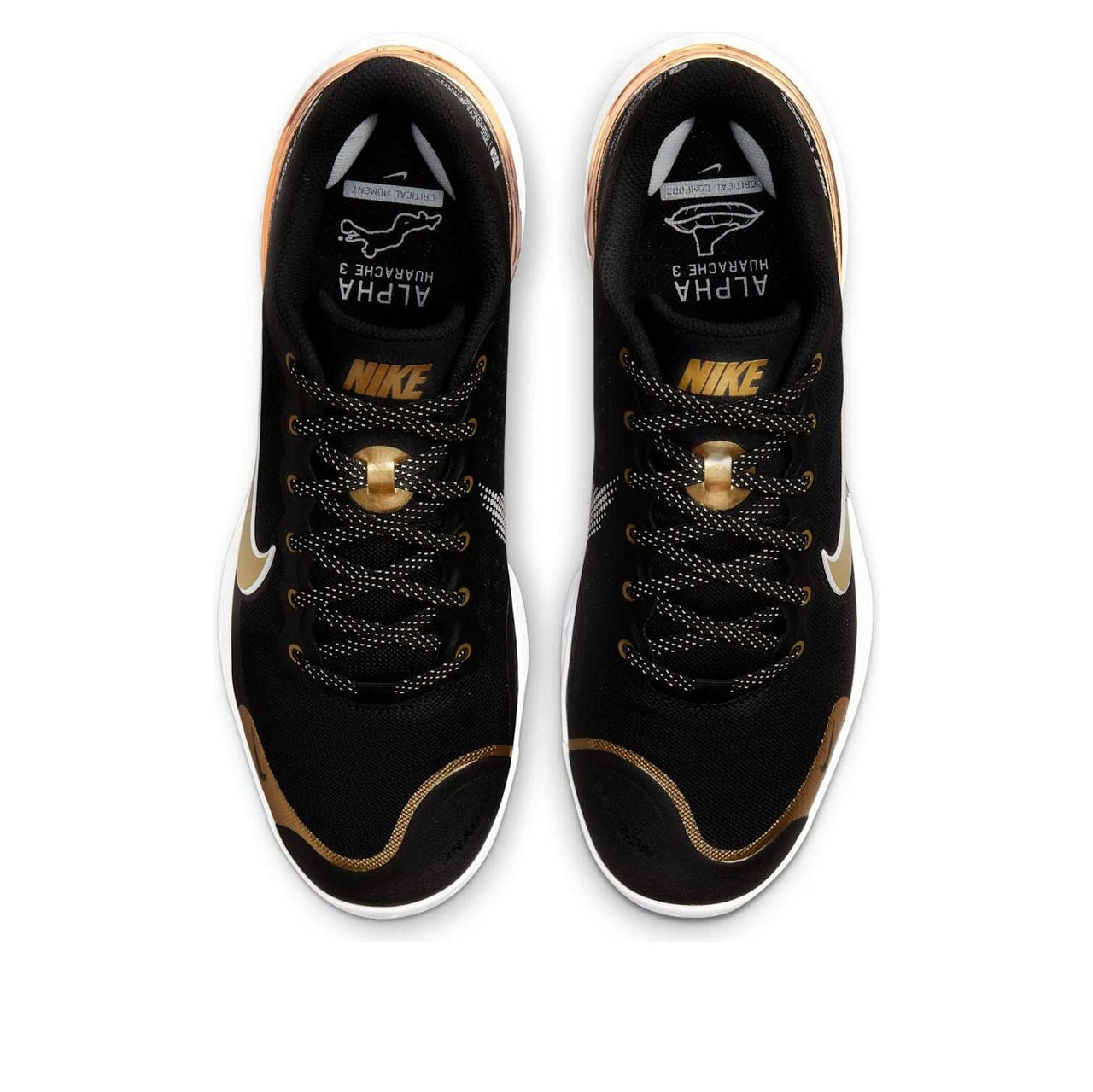 Nike Alpha Huarache Elite 3 Low 'Black Metallic Gold' CK0746-012
