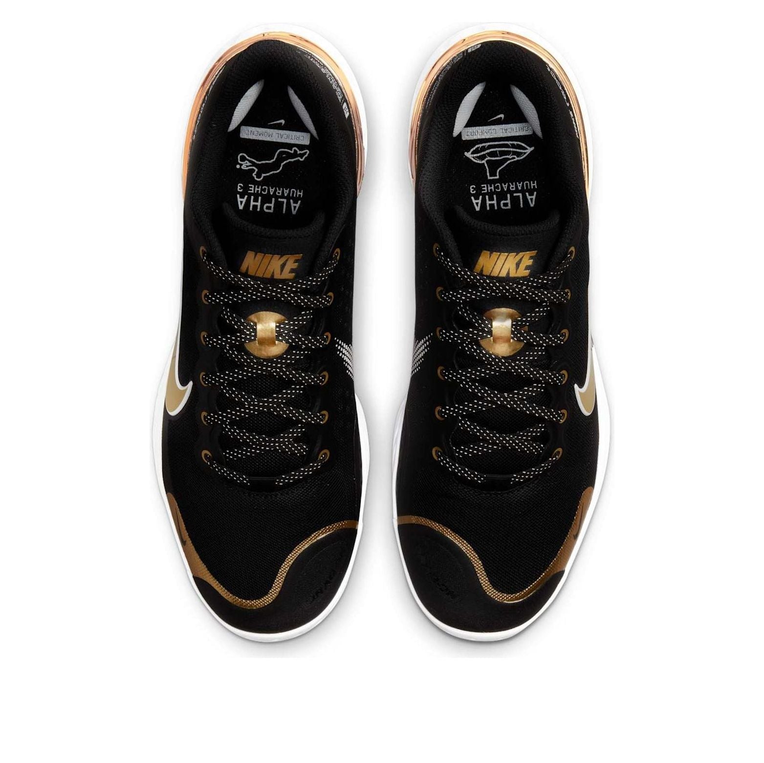 Nike Alpha Huarache Elite 3 Low 'Black Metallic Gold' CK0746-012