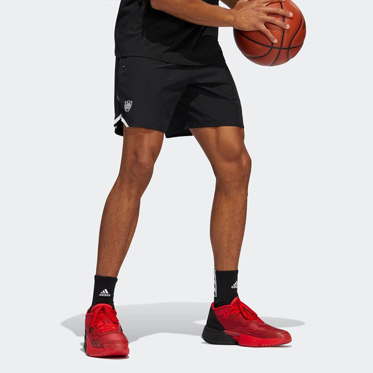 adidas Solid Color Straight Casual Straight Shorts Men's Black HI5822