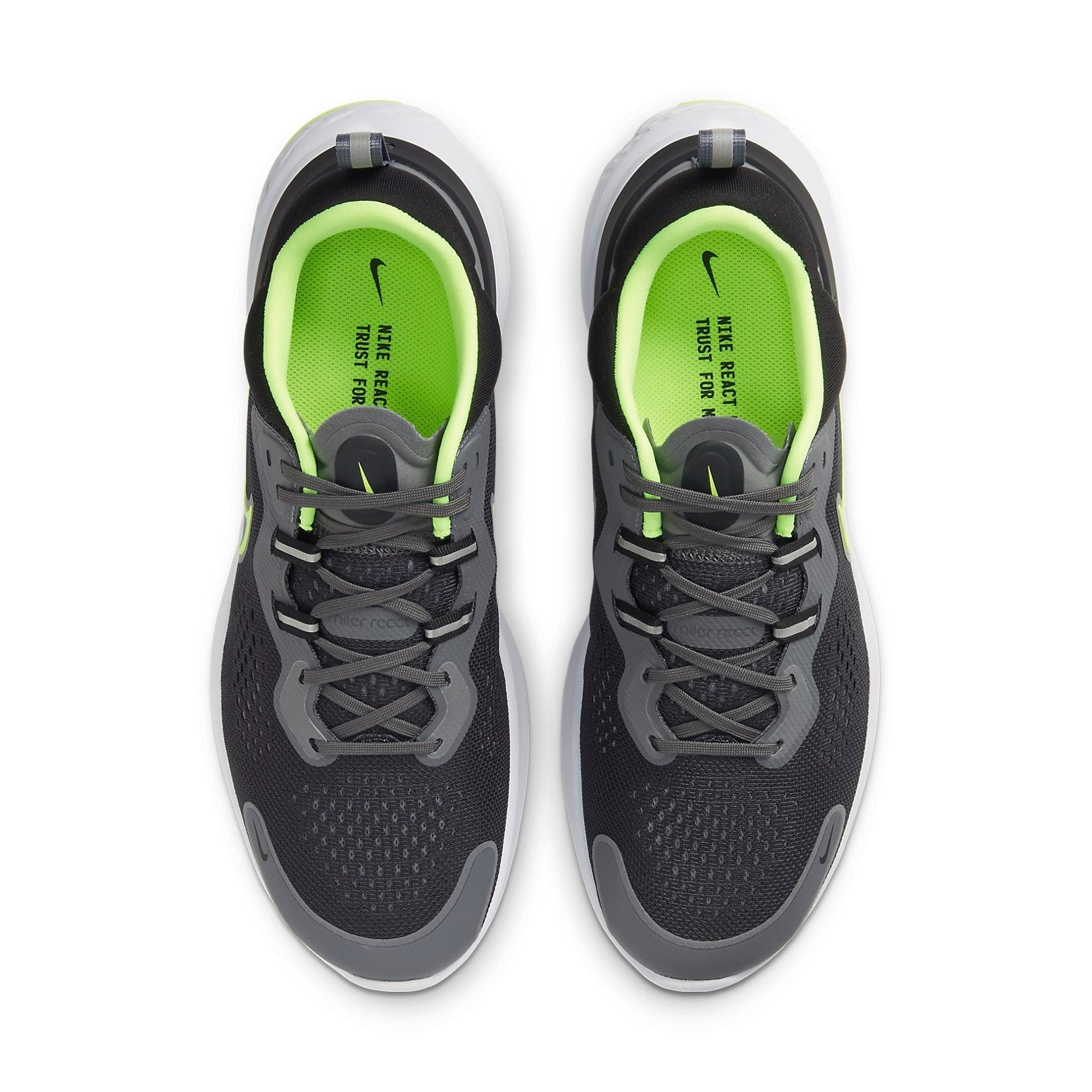 Nike React Miler 2 'Smoke Grey Volt' CW7121-002