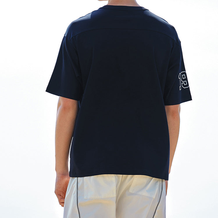 FILA Athleisure Casual Sports Loose Breathable Short Sleeve Blue F11M028147F-NV