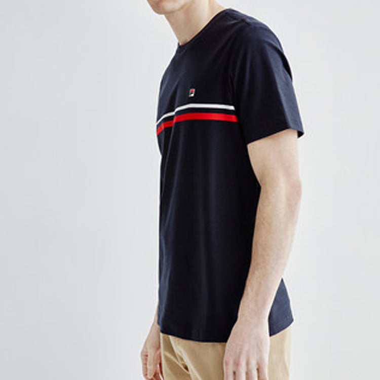 FILA Stripe Business Round Neck Blue F11M021102F-NV