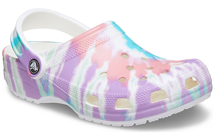 Crocs Classic clog Pattern Crocs Flat Heel Sports Colorful Blue Sandals 205453-6SN