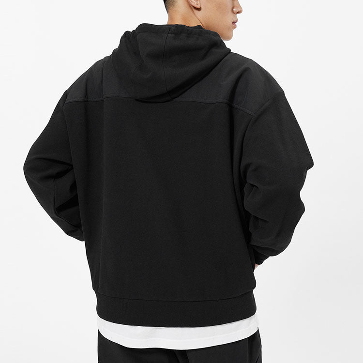 New Balance Men's New Balance Solid Color Casual Hooded Pullover Long Sleeves Black AMT13363-BK
