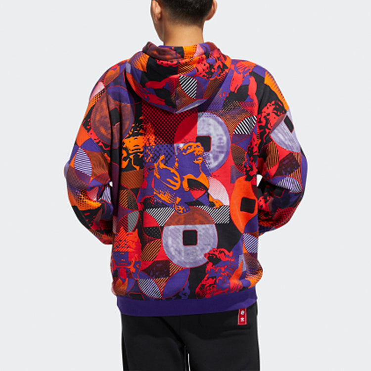 Men's adidas originals Series Cny Casual Sports Hooded Pullover Purple GN5448