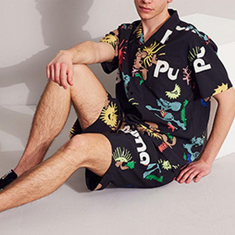 PUMA Adventure Planet All Over Print Tee 'Black' 533487-01