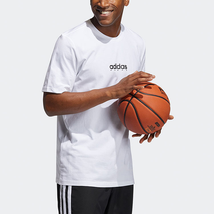 adidas Swish Tee Alphabet Printing Basketball Sports Short Sleeve White GN5120