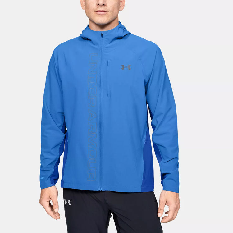 Men's Under Armour Qualifier Running Sports Jacket Blue 1350173-464