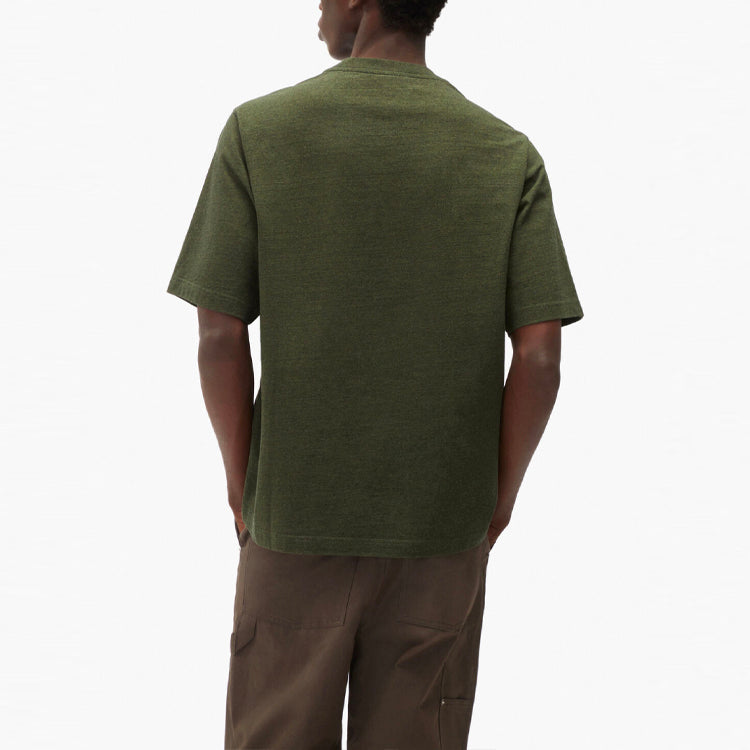 Men's KENZO FW21 Tiger Head Printing Casual Short Sleeve Dark Green T-Shirt FB65TS053401-50