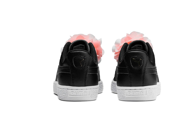 (GS) PUMA Basket Flower Sneakers Black/Pink 368950-02