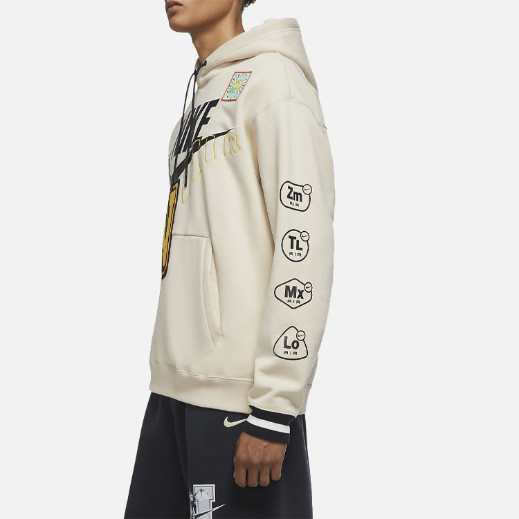 Nike Large Logo Alphabet Printing Long Sleeves Beige Creamy DC2722-140