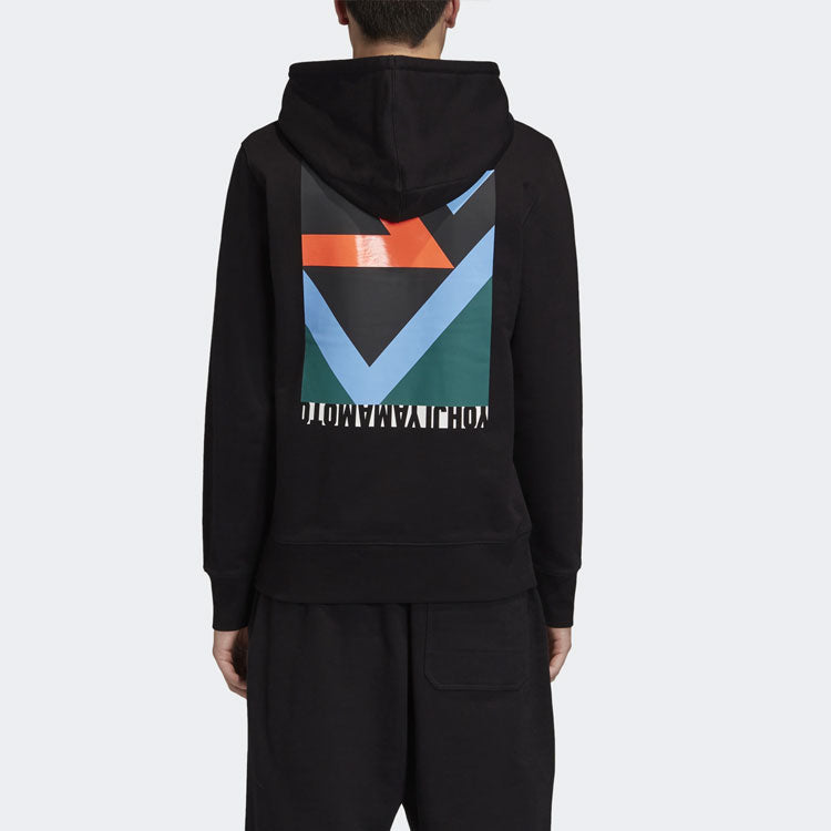 Men's Y-3 Back Geometry Pattern Printing Casual Black FS5598