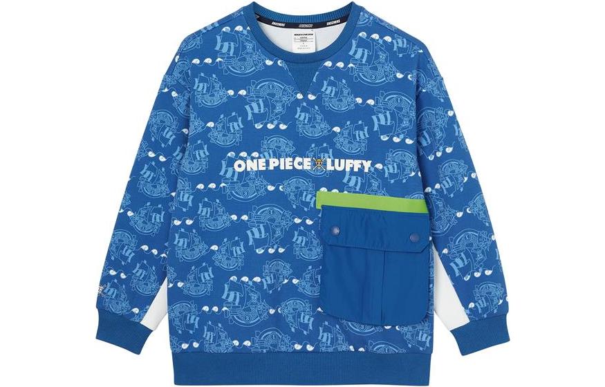 (GS) Skechers x ONE PIECE Crew Sweatshirt 'Multi-Color' L321B064
