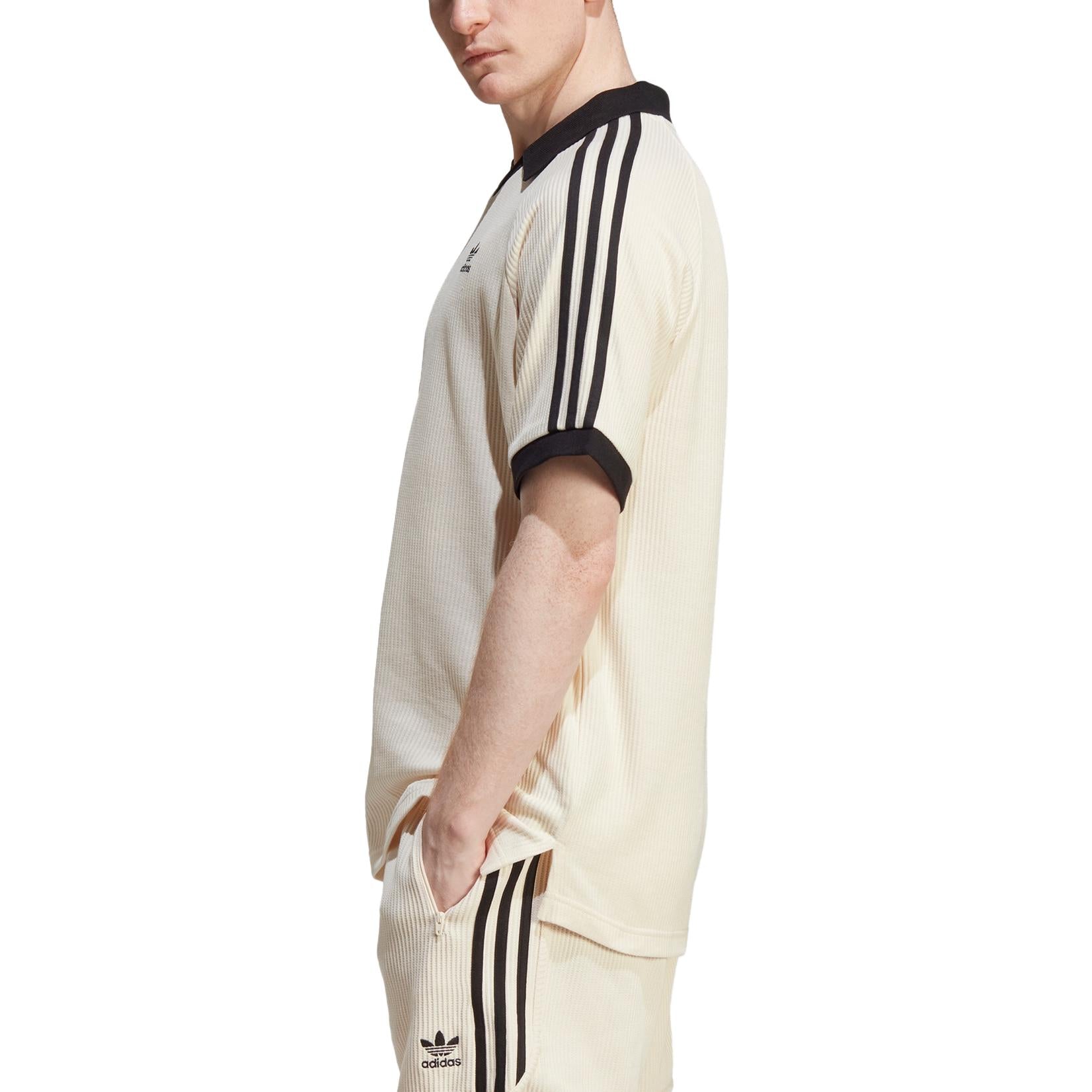 adidas originals Adicolor Classics Waffle Polo Shirt 'Beige' HA9311