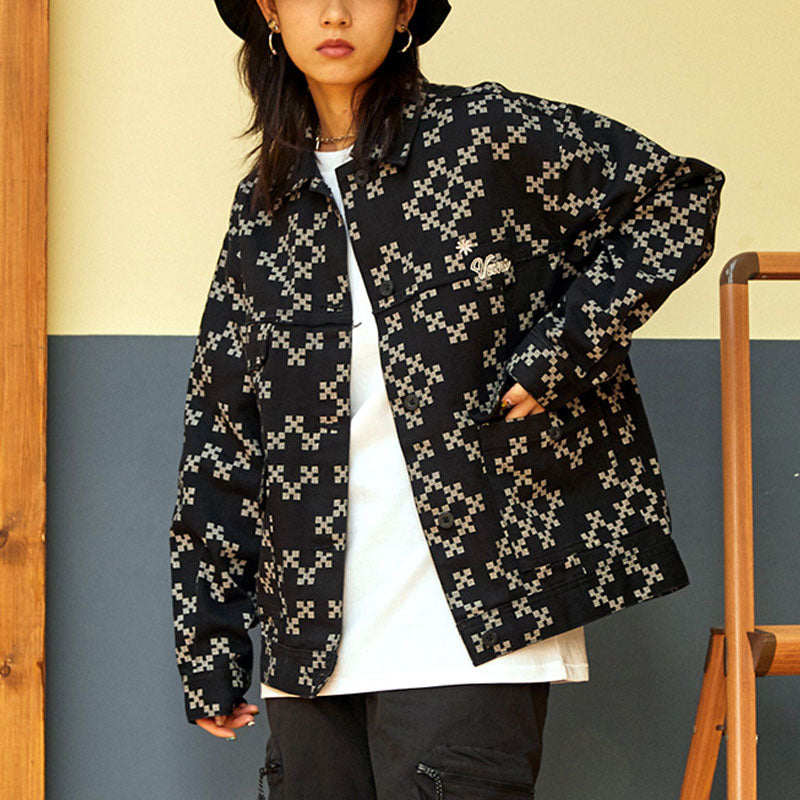 (WMNS) Vans Fashion Print Jacket 'Black White' VN0A7Q1HO1X