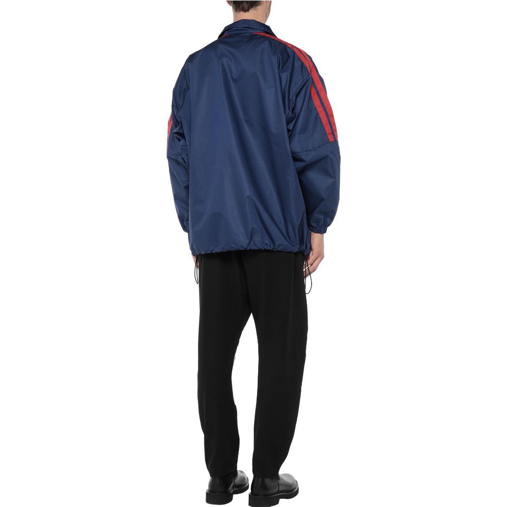 Balenciaga Logo Zip Up Jacket 'Blue Red' 561466TYD338065