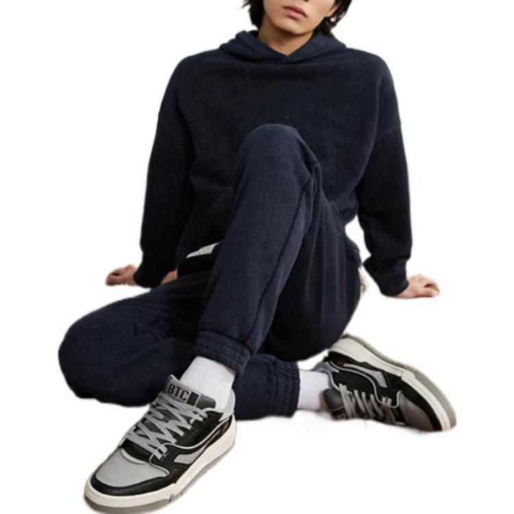 Li-Ning Sports Series Solid Color Loose Hoodie 'Black' AWDS067-8