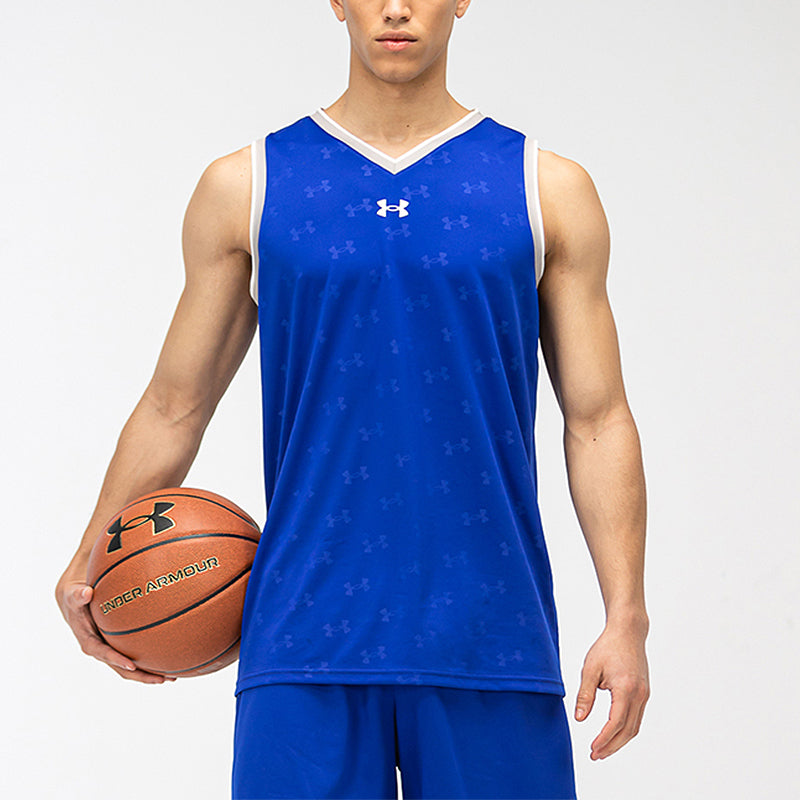 Under Armour Logo Basketball Jersey 'Blue White' 21500102-400
