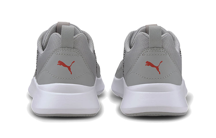 (GS) PUMA Wired Knit Low Top Running Shoes White/Grey 367381-10