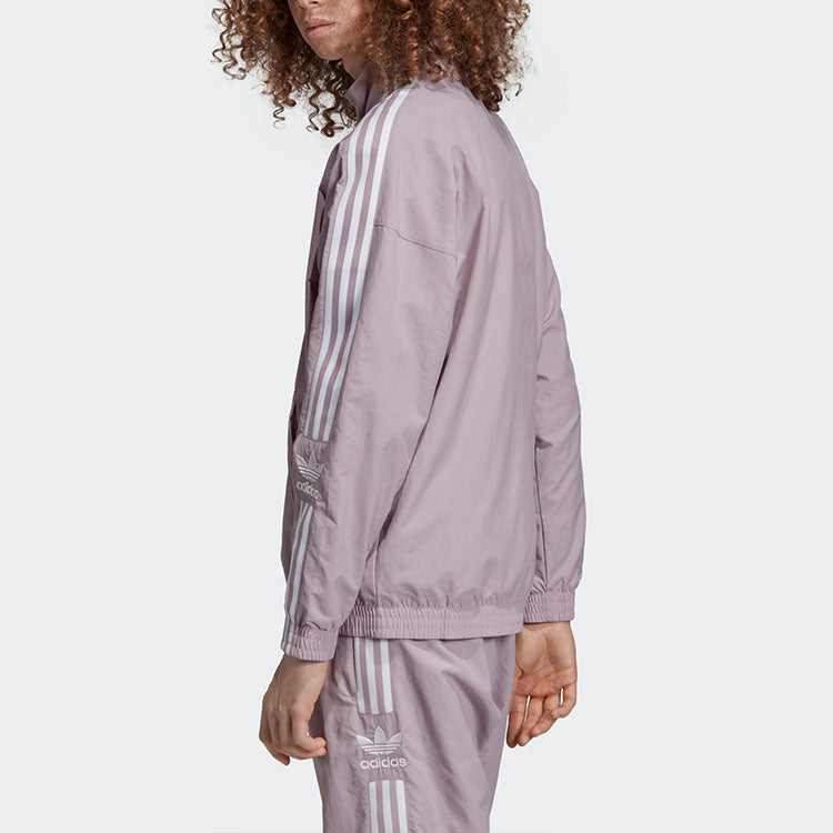 adidas originals Zipper Casual Sports Jacket Purple Gray ED6094