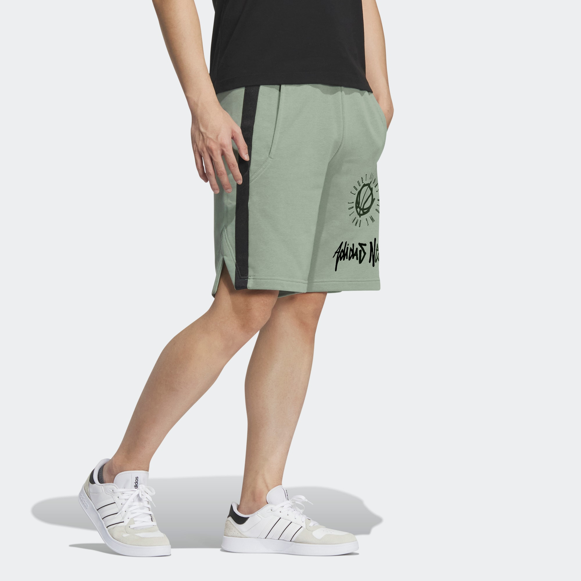 adidas Neo Basketball Shorts 'Green' IA6795