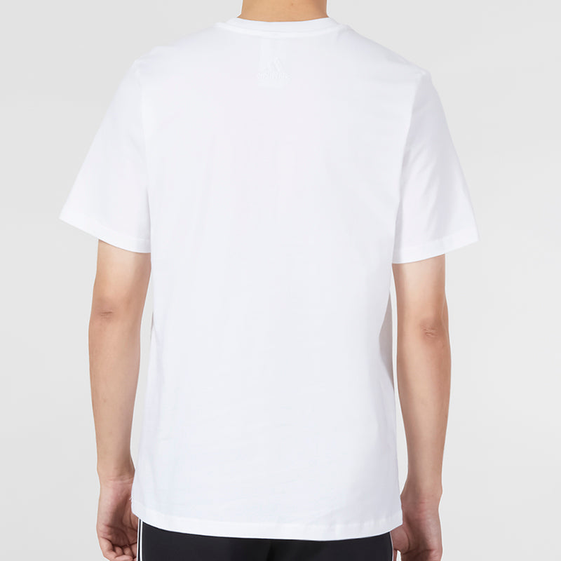 adidas Essentials Single Jersey Big Logo Tee 'White' IC9349