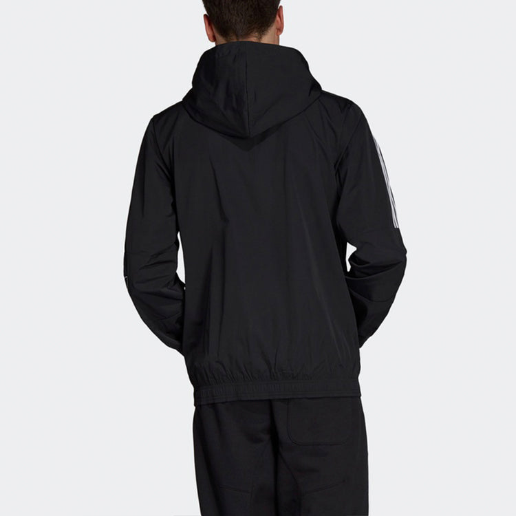 adidas originals Casual Zipper Hooded Jacket Black EB4086