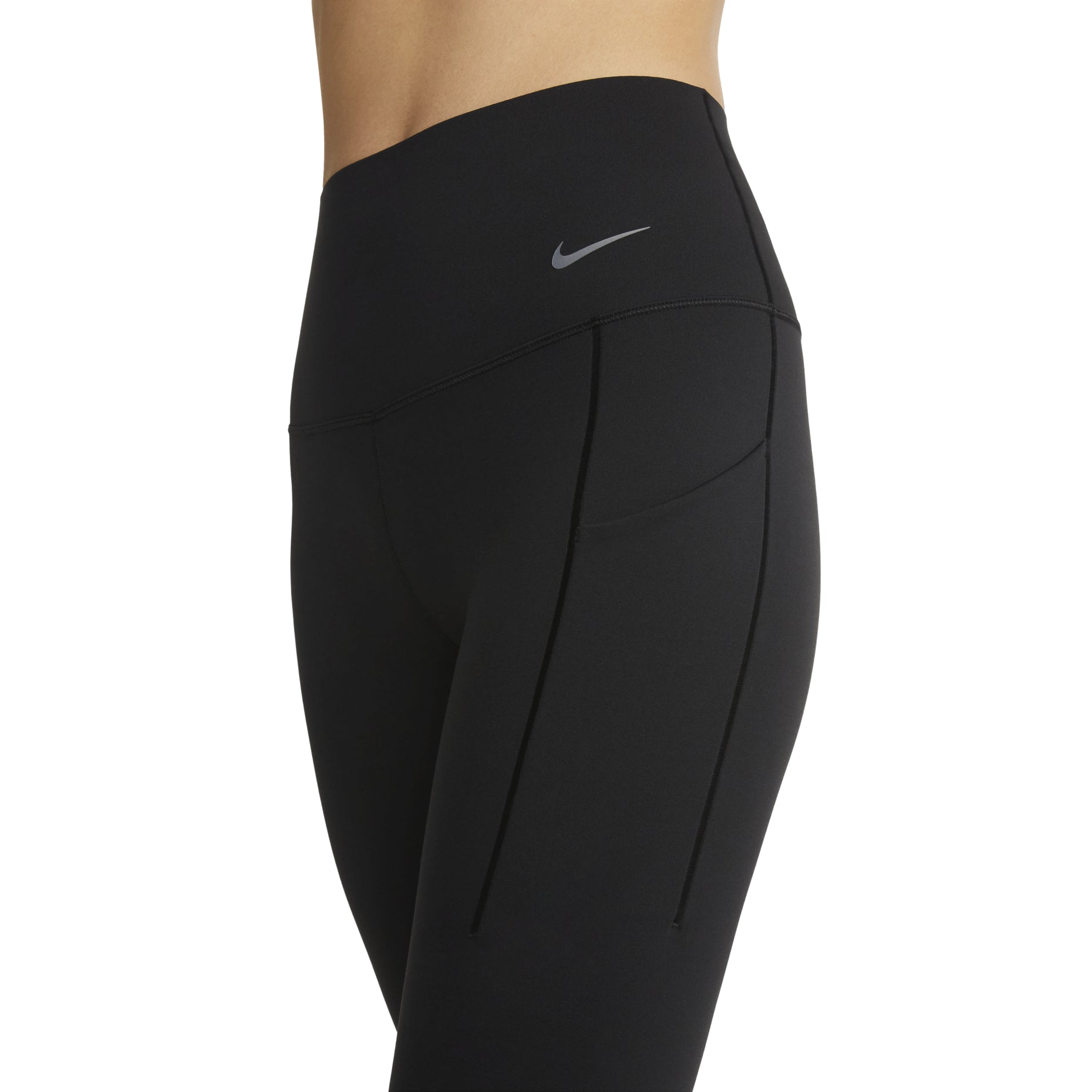 (WMNS) Nike Medium-Support High-Waisted Leggings with Pockets 'Black' DQ5898-010