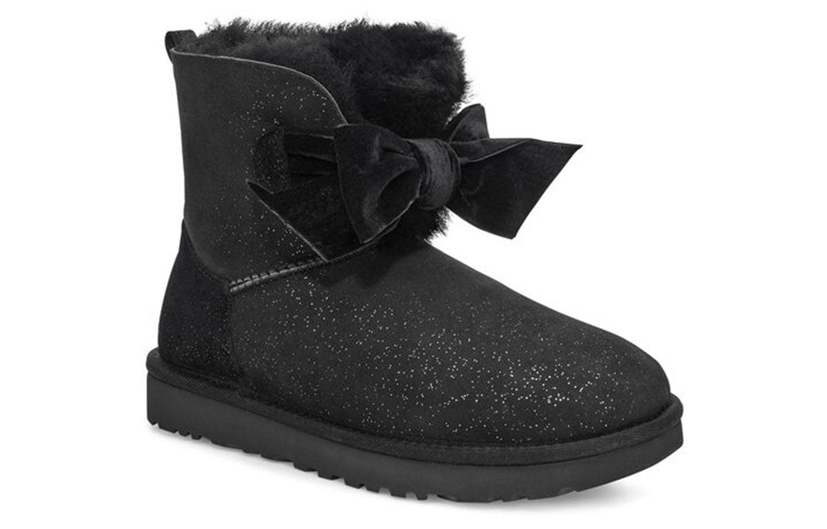 (WMNS) UGG Gita Twinkle Bow Mini 'Black' 1106569-BLK
