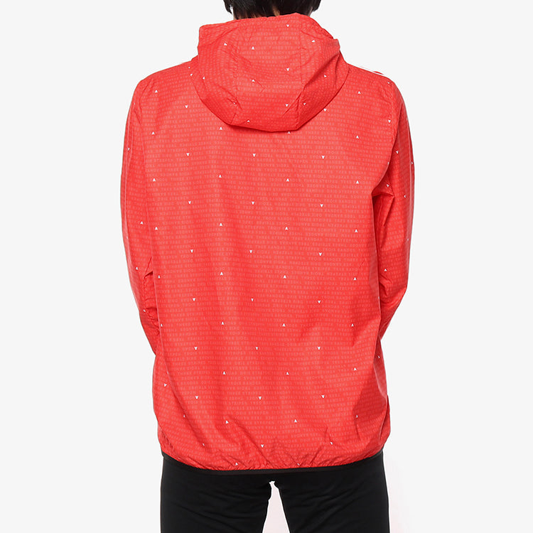 adidas Wb Aop 3s Woven Casual Sports Hooded Jacket Red DW4623
