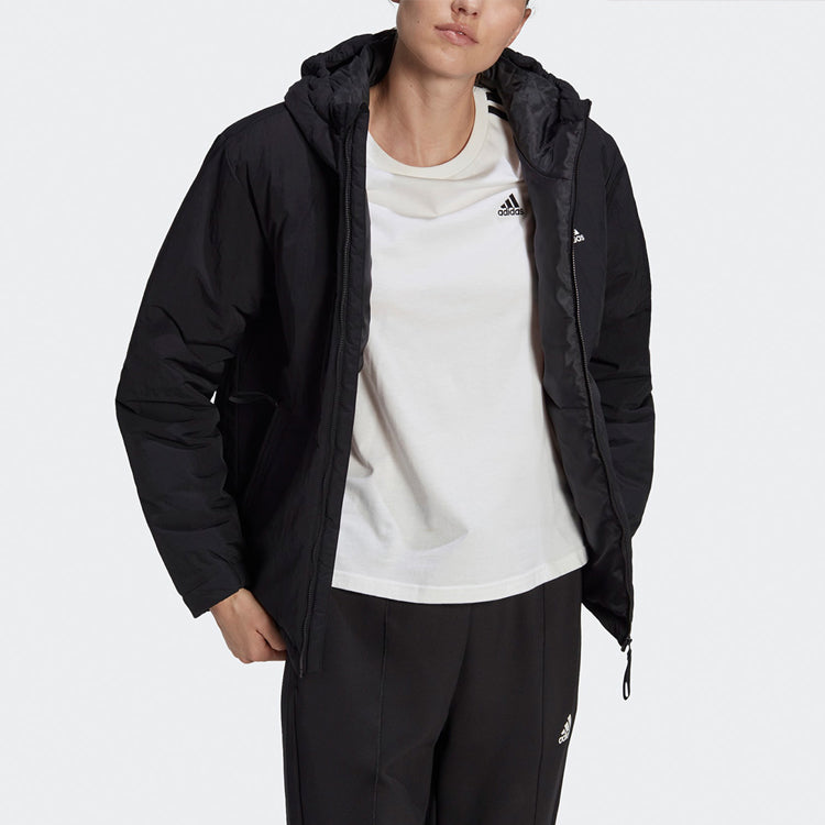 (WMNS) adidas BSC Sturdy Insulated Hooded Jacket 'Black' HT8712