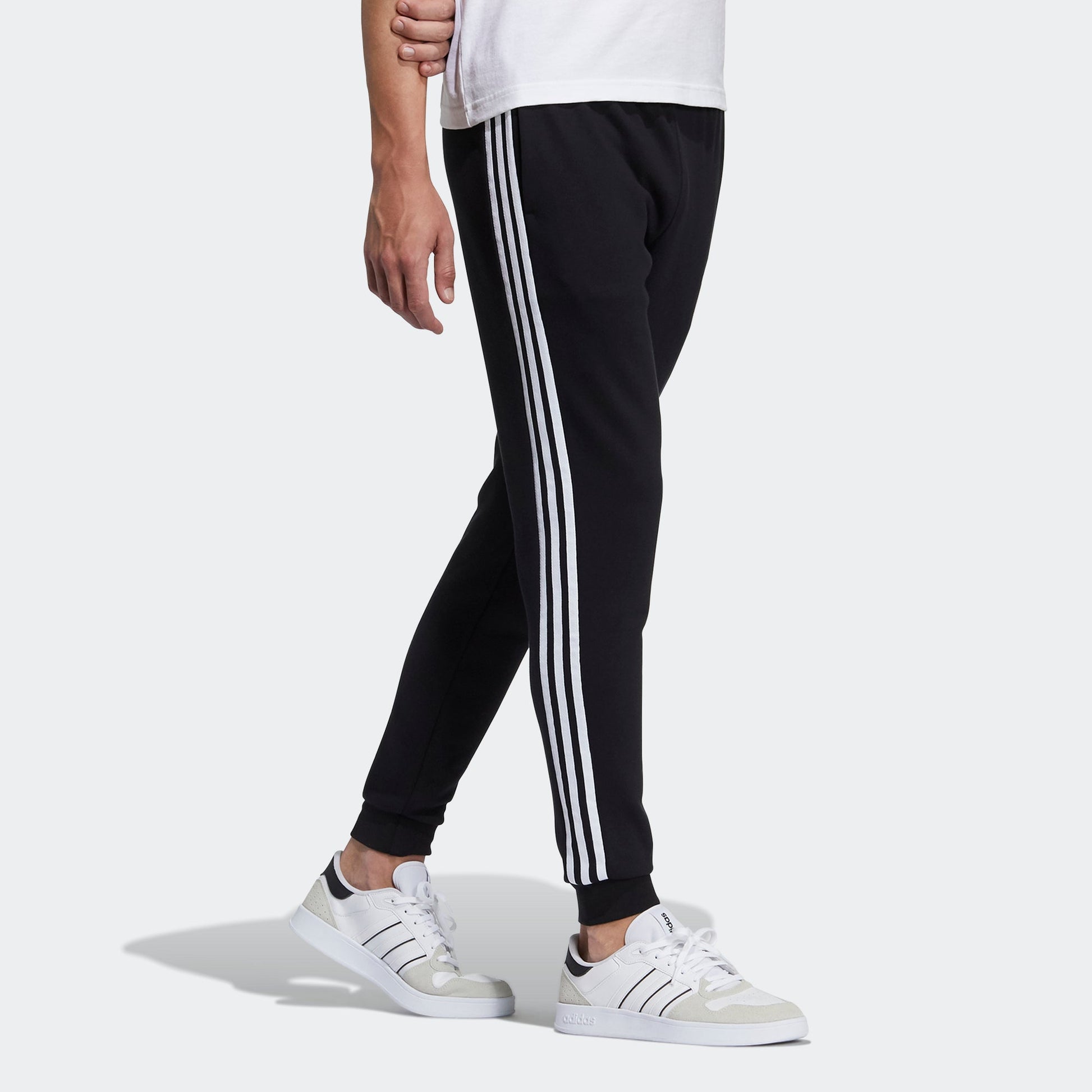 Men's adidas neo Ce 3s Knit Casual Breathable Sports Bundle Feet Long Pants/Trousers Black H14191