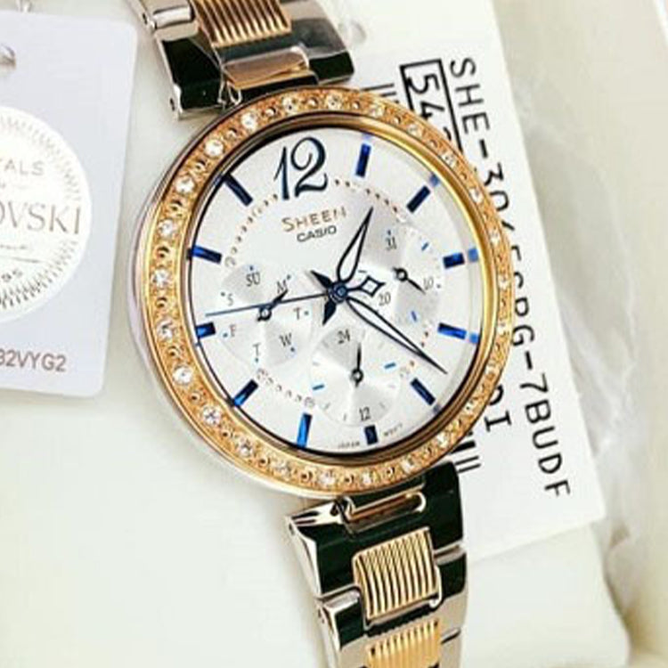 CASIO SHEENSeries es Rose-Golden Rose Gold Analog SHE-3065SPG-7B