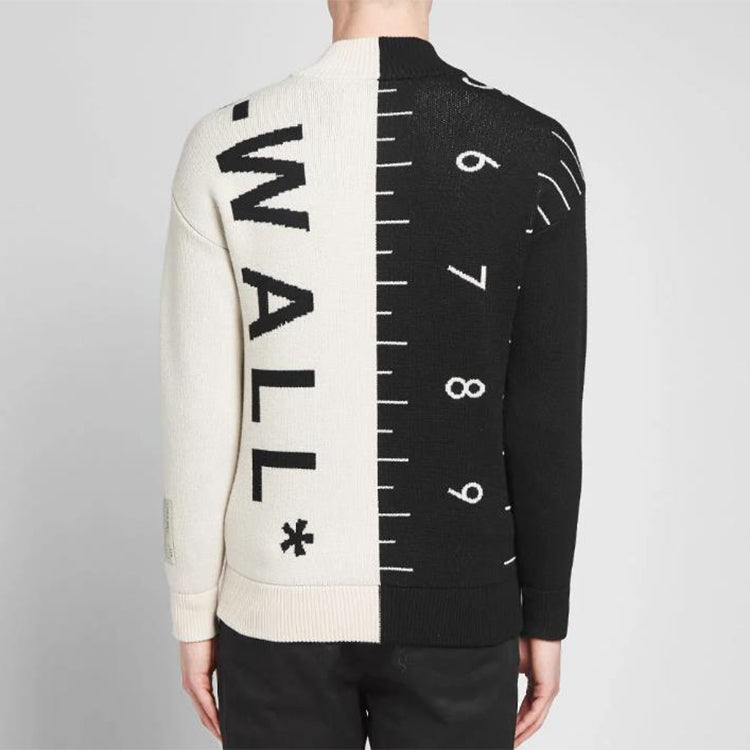 A-COLD-WALL* JACQUARD SPLIT GARMENT KNIT 'Black White' ACWAW19KC03