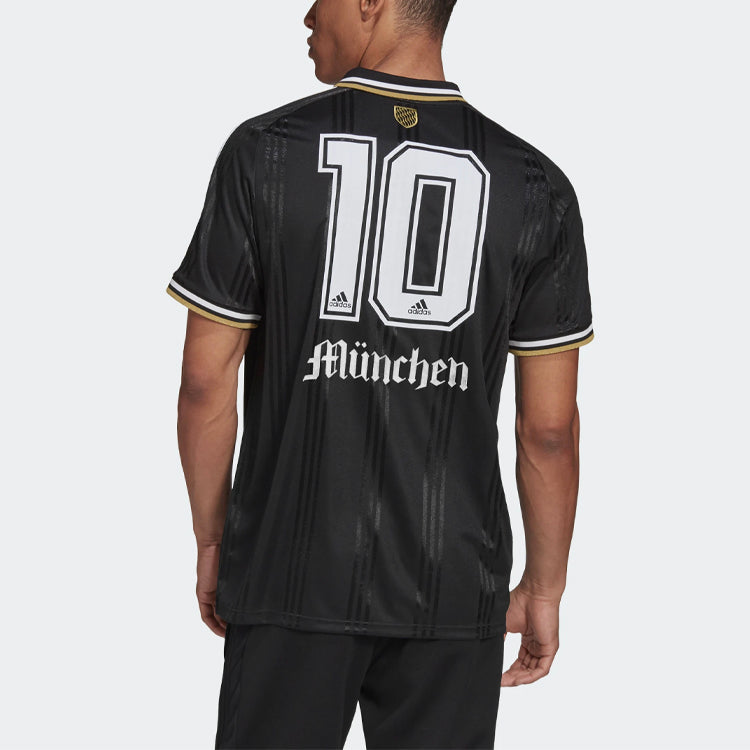 adidas Training Sports Soccer/Football Short Sleeve Black FK3557