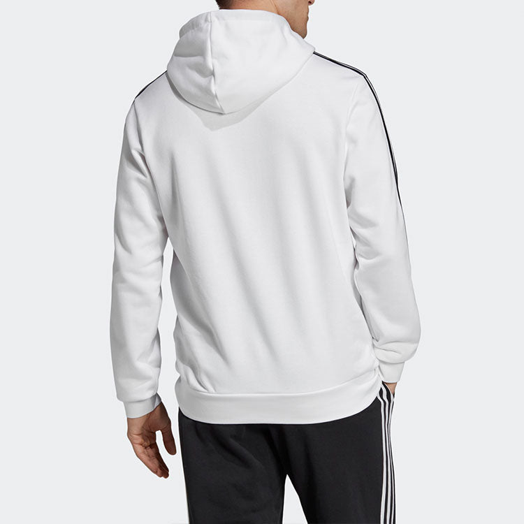 adidas 3-stripes Alphabet Printing Sports Loose Hoodie 'White Black' ED6067