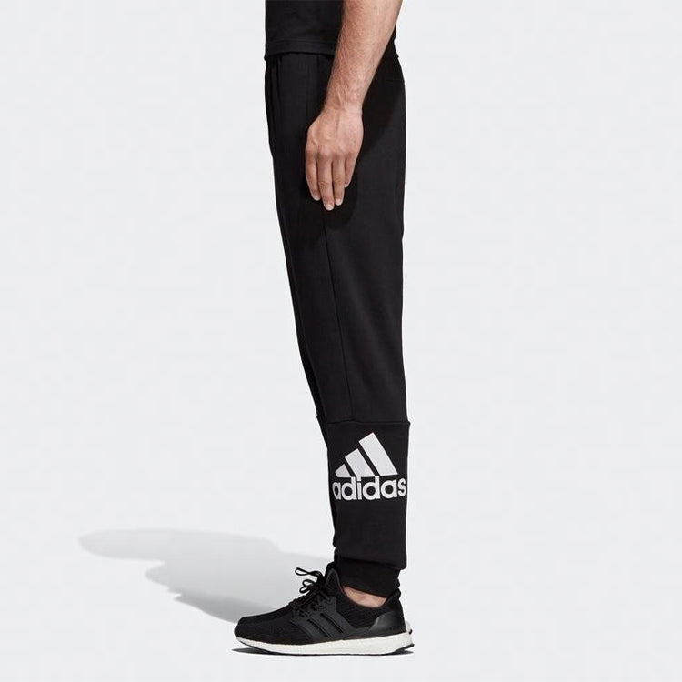 adidas Stylish Knit logo Bundle Feet Sports Long Pants Black DQ1445