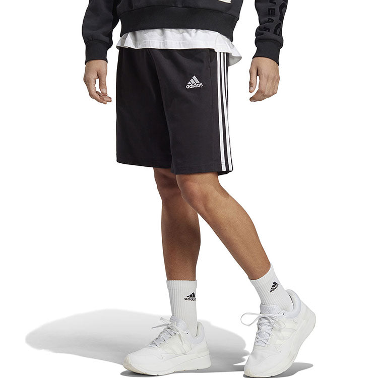 adidas Essentials Single Jersey 3-Stripes Shorts 'Black' IC9382