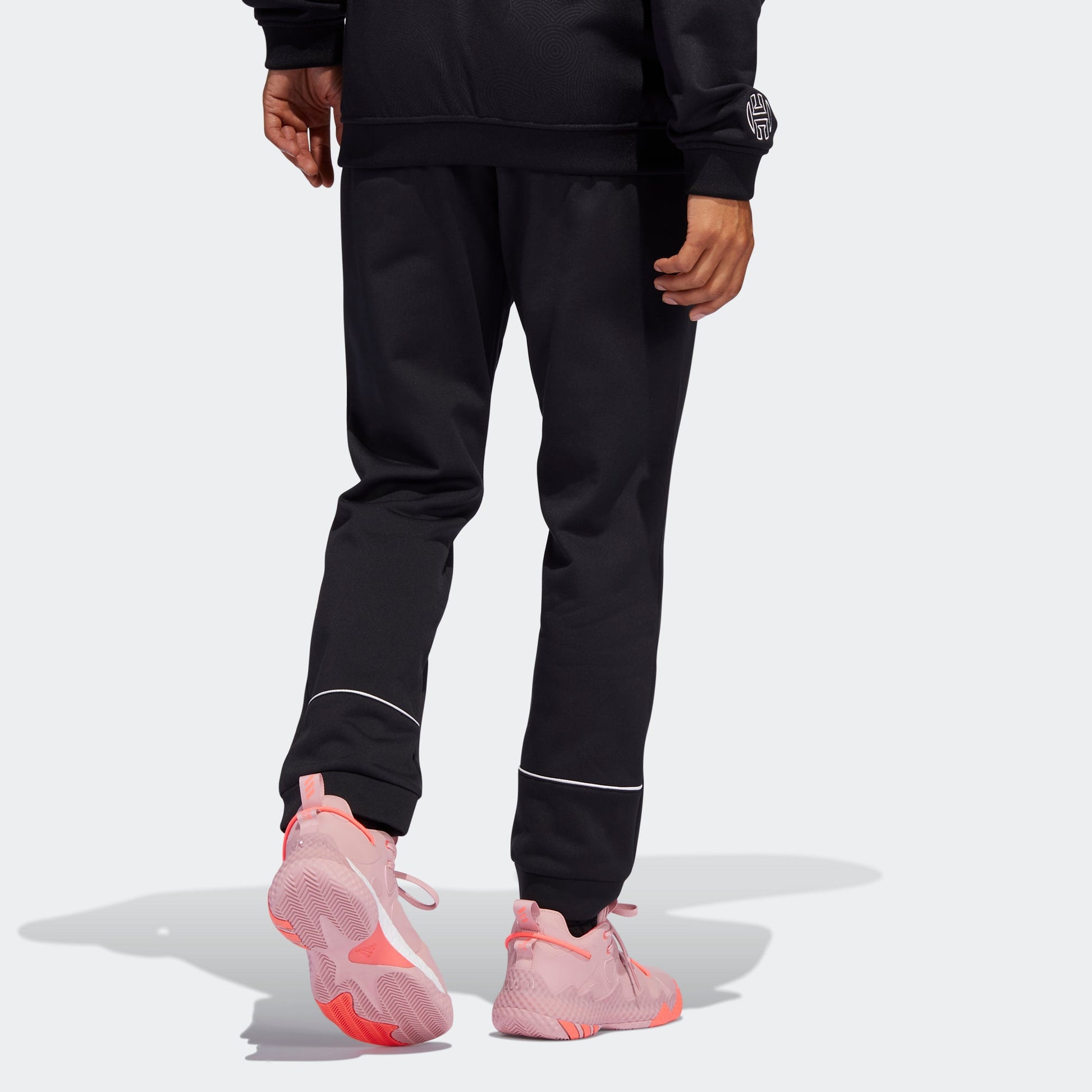 Men's adidas Hrd Pant James Harden Logo Printing Basketball Sports Bundle Feet Black Pants HB5449