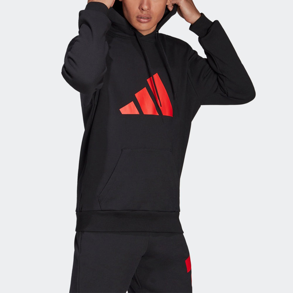 Men's adidas Contrasting Colors Logo Sports Pullover Black H46549