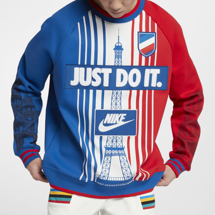 Men's Nike City Version Multicolor Splicing Red Blue 'Team Royal University Red Summit White' AR1988-477