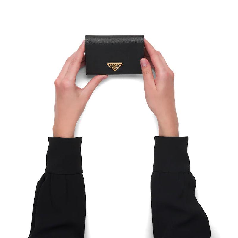 (WMNS) PRADA SS26 Small Saffiano Leather Wallet 'Black' 1MV021-QHH-F0002